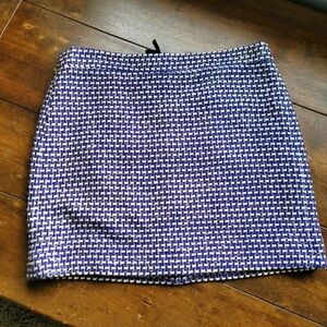 J. Crew Blue and White Mini Skirt